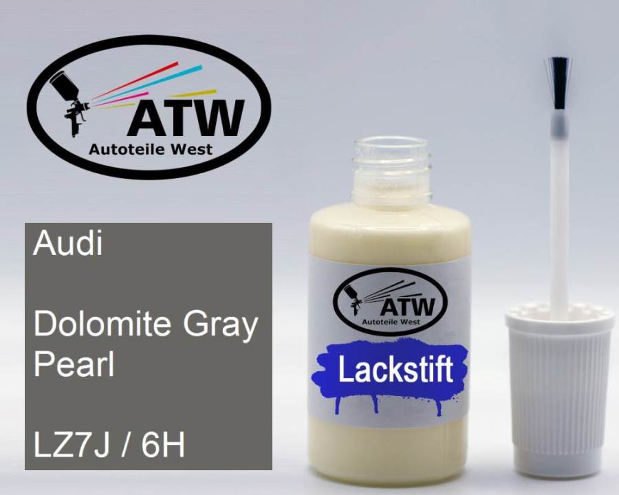 Audi, Dolomite Gray Pearl, LZ7J / 6H: 20ml Lackstift, von ATW Autoteile West.